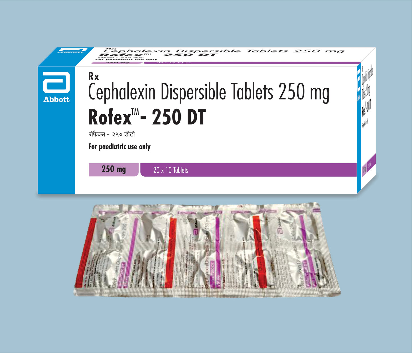 Rofex 250mg DT Tablet (10 Tablet) (Sefaleksin Dispersible 250mg) by Abbott