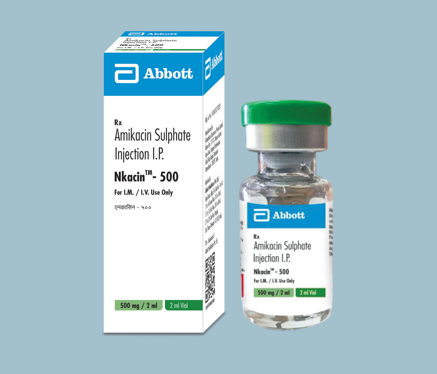 Nkacin - 500 2ml (2 ml) (Amikacin Sulphate 500mg) by Abbott