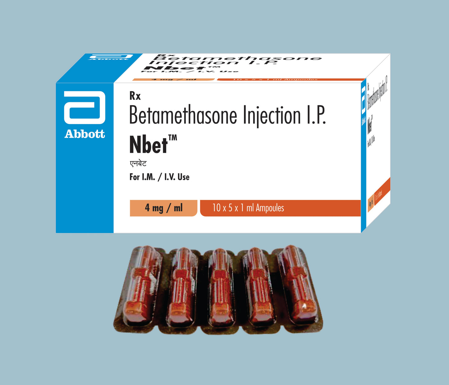 NBET Injection 1ml (1 ml) (Betamethasone 4mg, Phenol 0.5% w/v Water for Injection) by Abbott