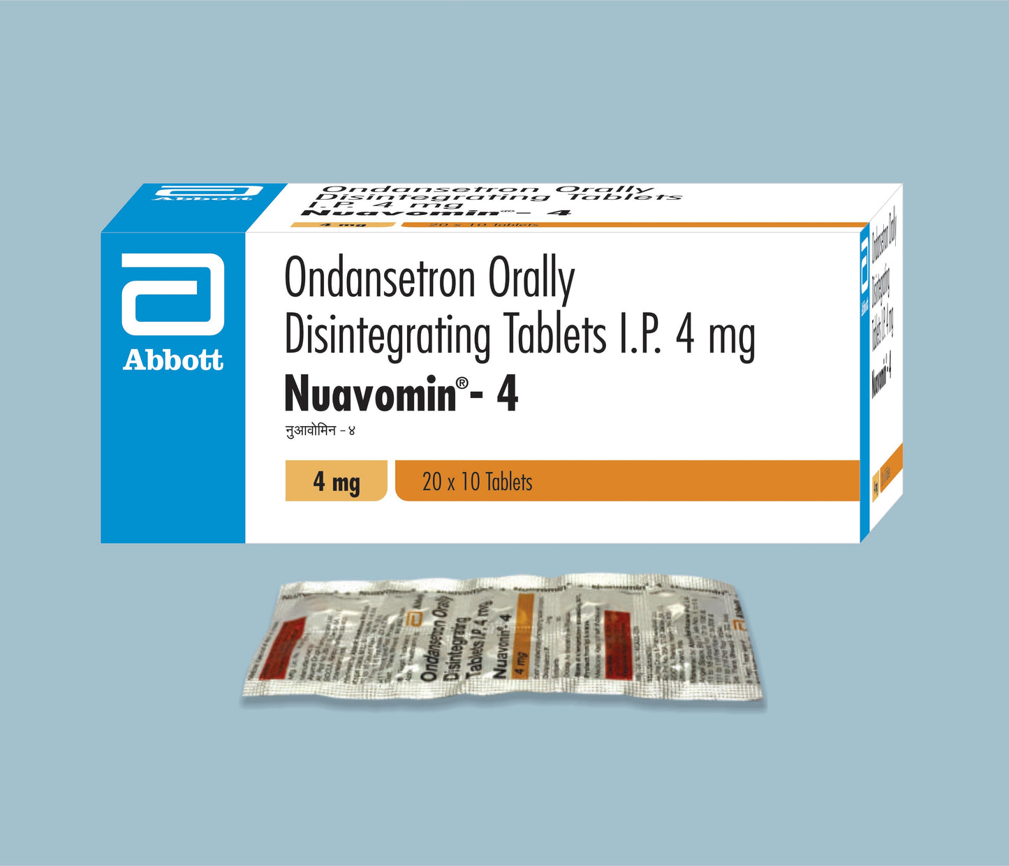 Nuavomin 4 Tablets (10 Tabs) (Ondansetron 4mg) by Abbott