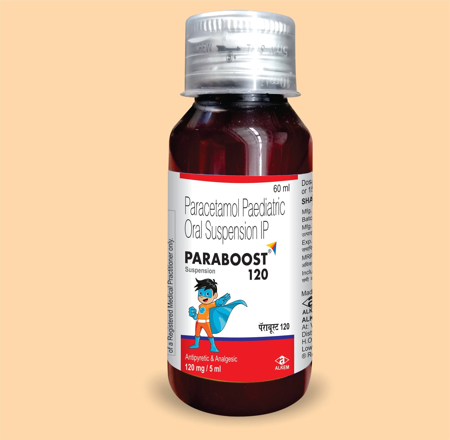 PARABOOST 120 SUSPENSION (60ML) (60 ML Paracetamol 120 mg by Alkem