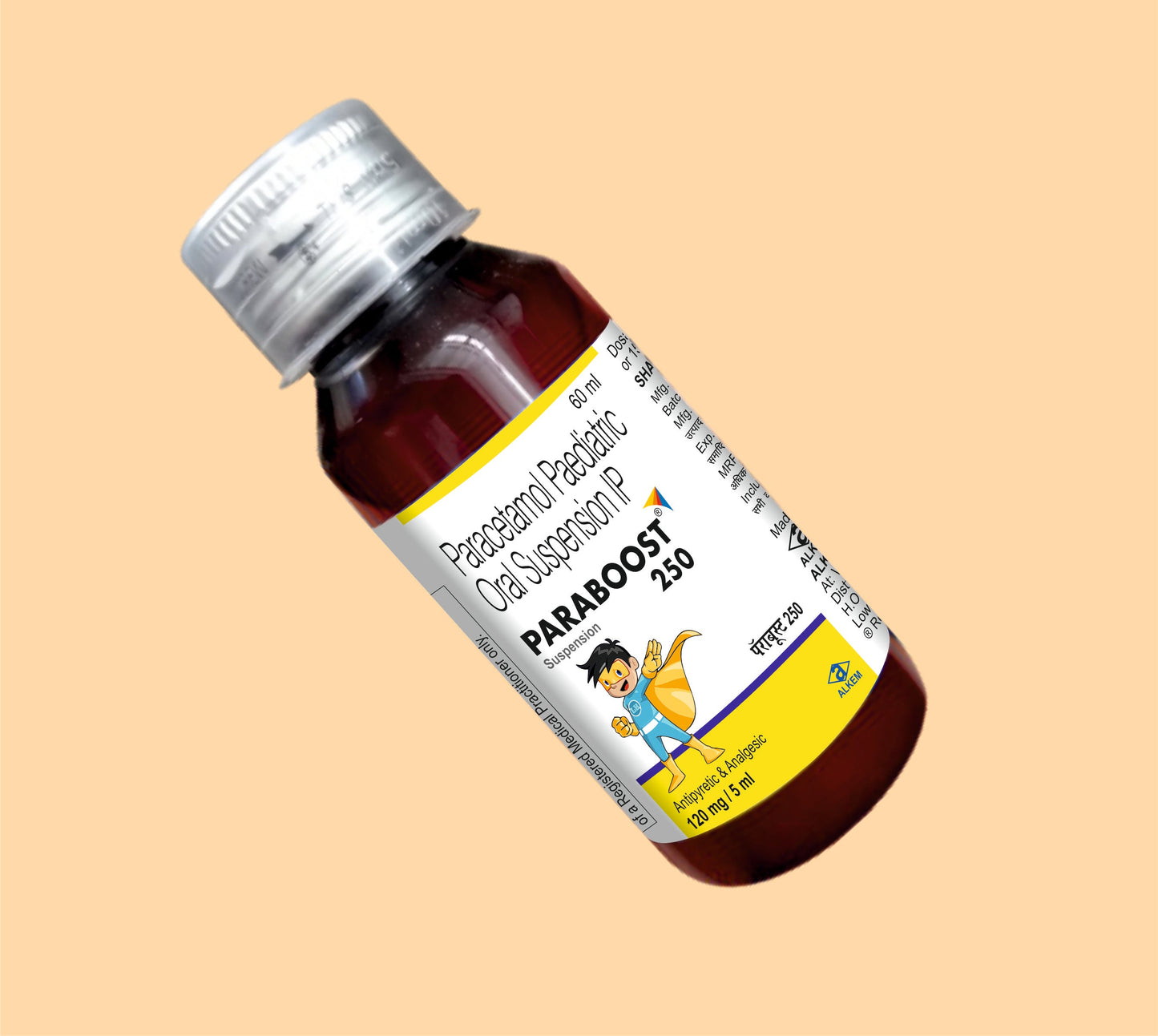 PARABOOST 250 SUSPENSION (60ML) (60 ML Paracetamol 250 mg by Alkem