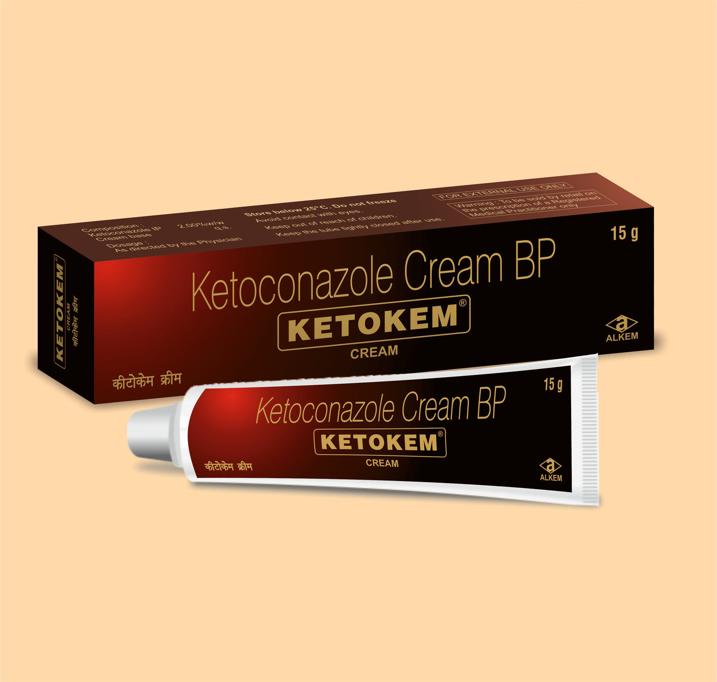 KETOKEM CREAM (15G) (15 g Ketoconazole 2% by Alkem