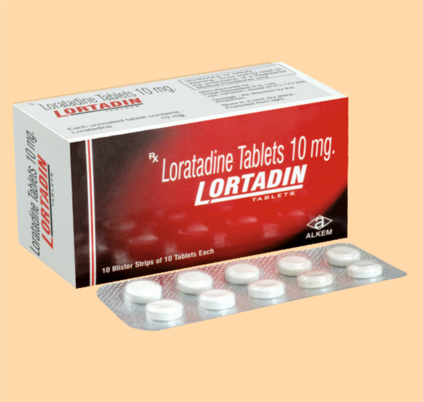 LORTADIN 10MG TABLETS (10S) (10's Loratadine 10 mg by Alkem