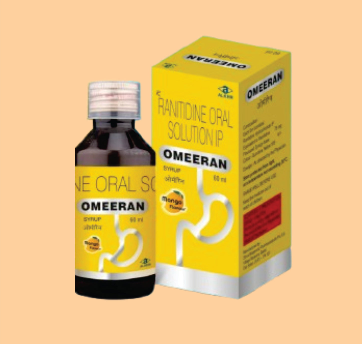 Omeeran Syrup (60 ml Ranitidine Hydrochloride 75 mg by Alkem