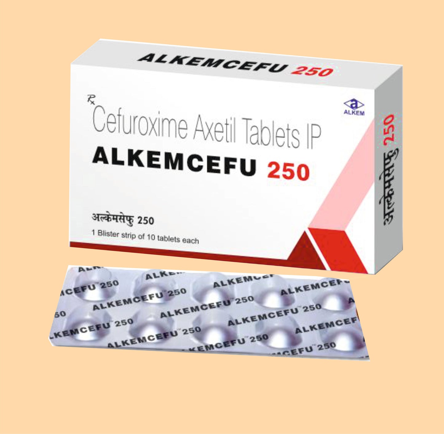 Alkemcefu 250 Tablets (10s Cefuroxime 250 mg by Alkem