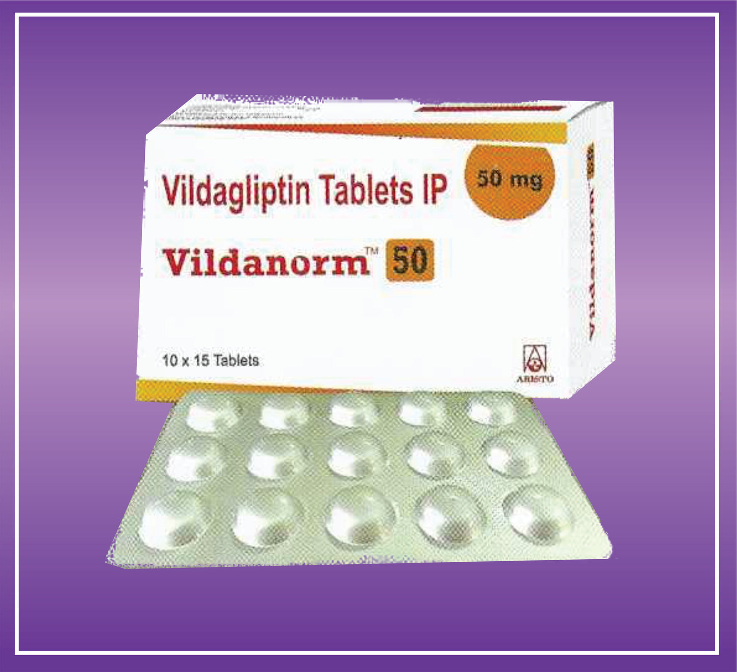 Vildanorm 50 Tab (10x15) Vildagliptin 50mg by Aristo
