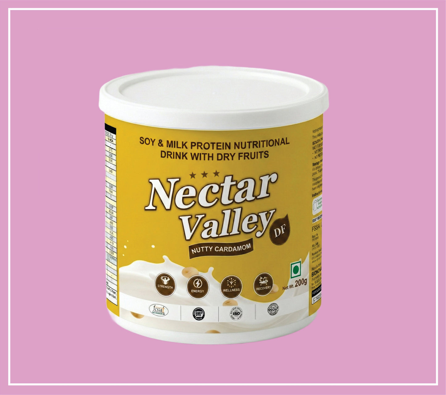 NECTAR VALLEY DF (CARDAMOM DRY FRUIT) 200 g (Dry Fruit Protein Drink with BCAAs) by Bionova