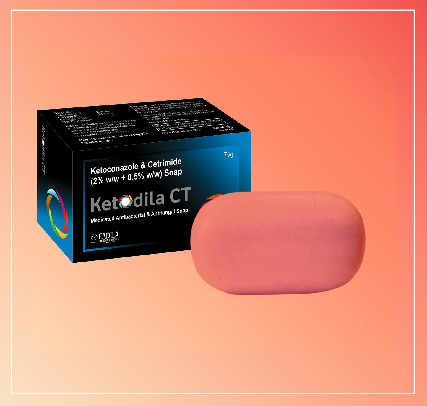 KETODILA CT SOAP (75 GM) Ketoconazole 2% + Cetrimide 0.5%