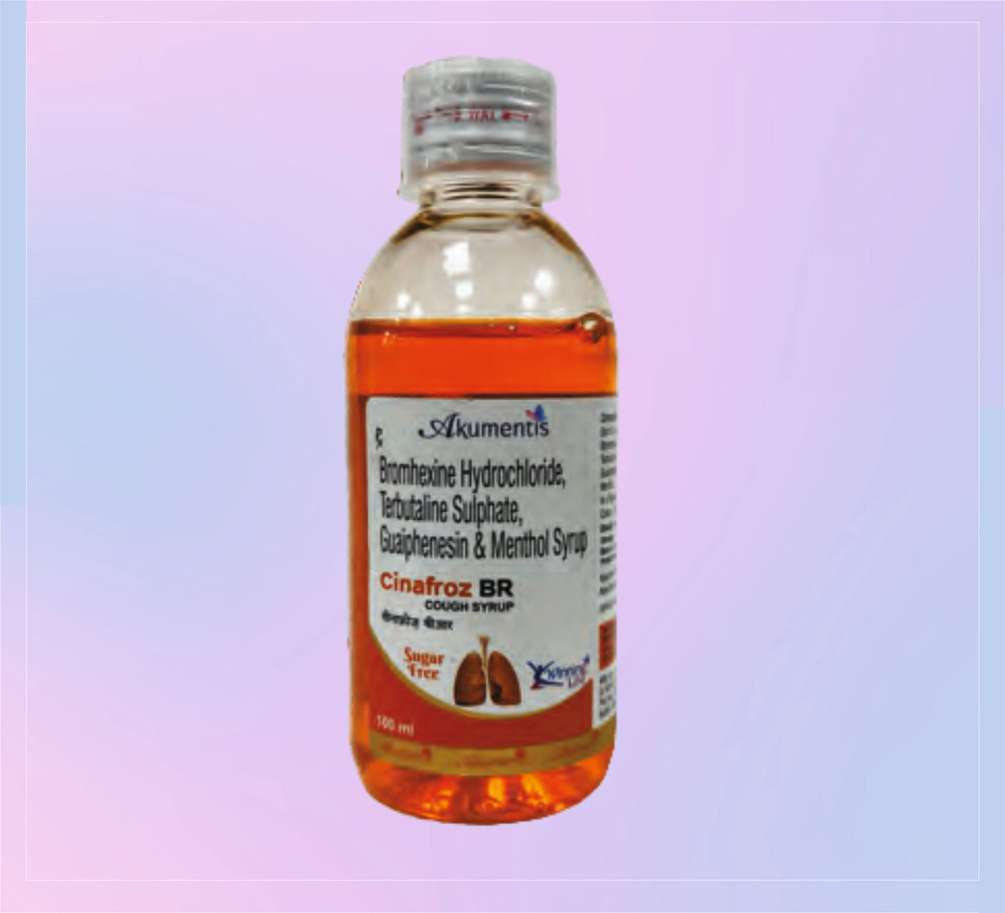 Cinafroz-Br Syrup 100Ml 1x100ML Bromhexine 4 Mg + Terbutaline 1.25 Mg + Guaifenesin 50 Mg + Menthol 0.5 Mg by Akumentis