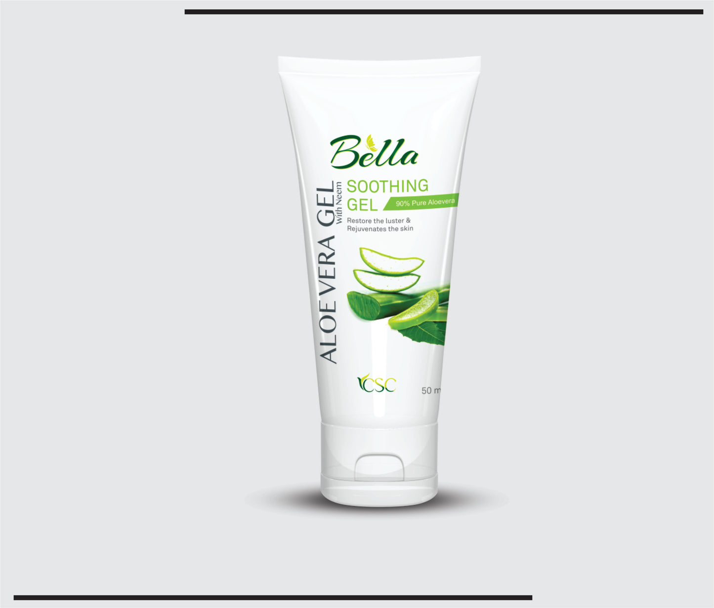 Bella Aloe Vera Gel (50ml )Aloe Vera Gel 90% with Neem by CSC