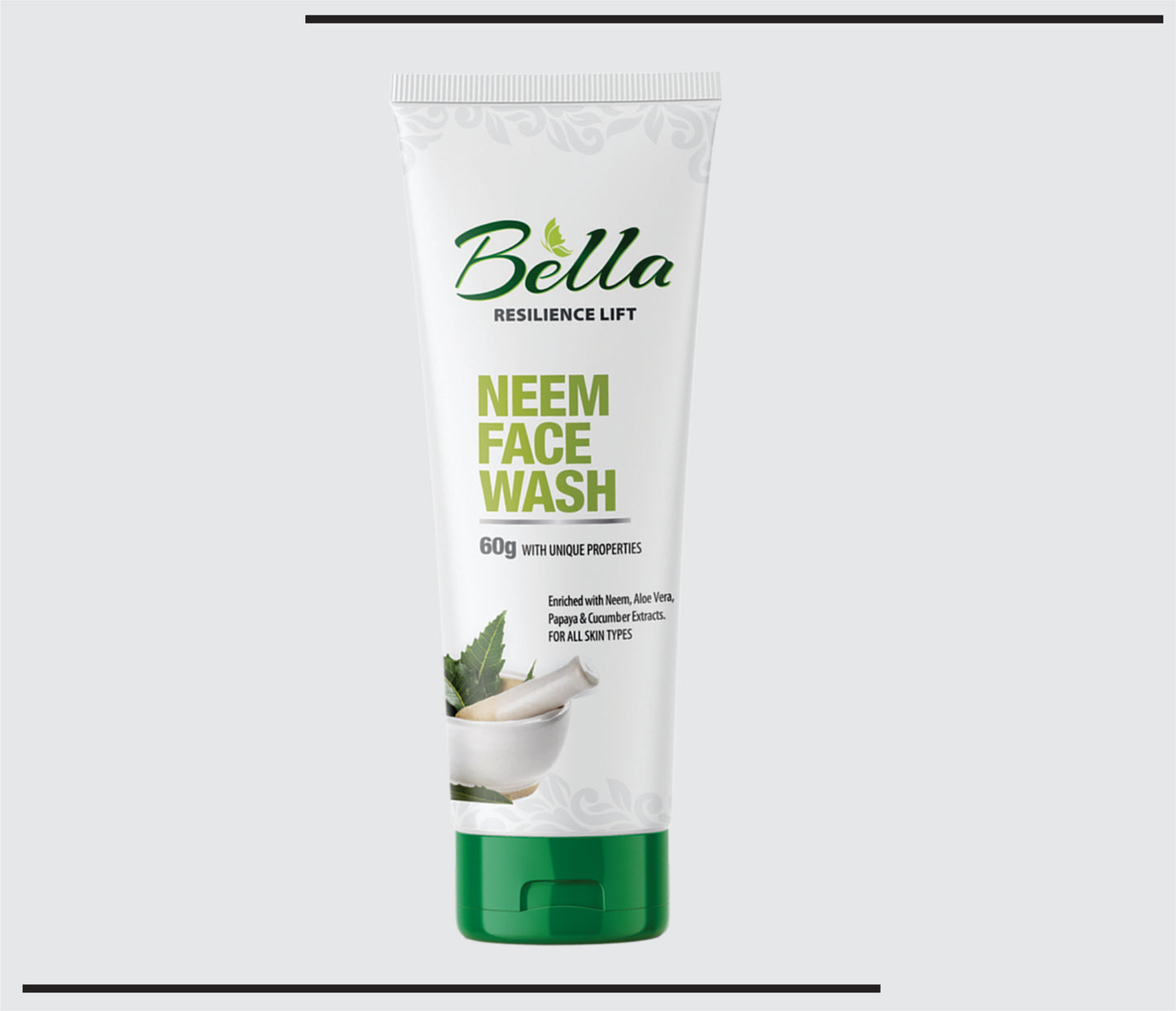 Bella Neem Facewash (60g )Neem + Aloe Vera + Papaya Extract + Cucumber Extract Facewash by CSC