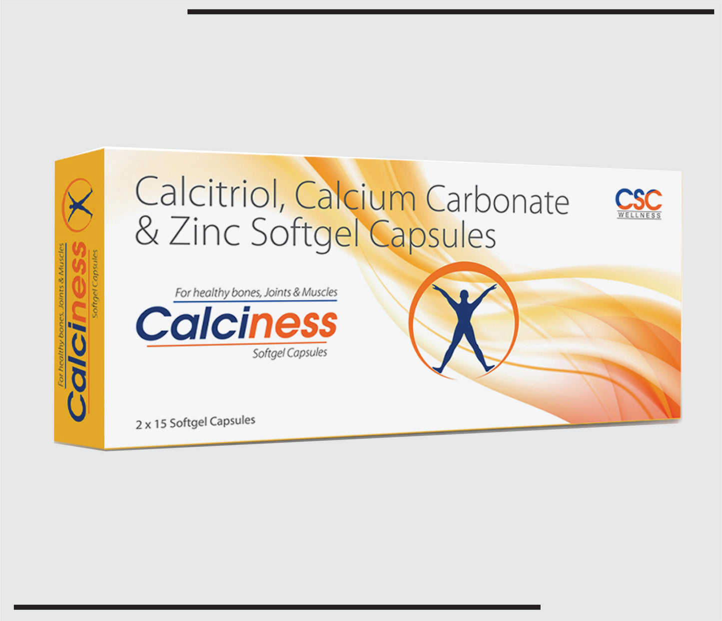 Calciness (10x2x15 )Calcium Carbonate 500mg + Calcitriol 0.25mcg & Zinc 7.5mg by CSC