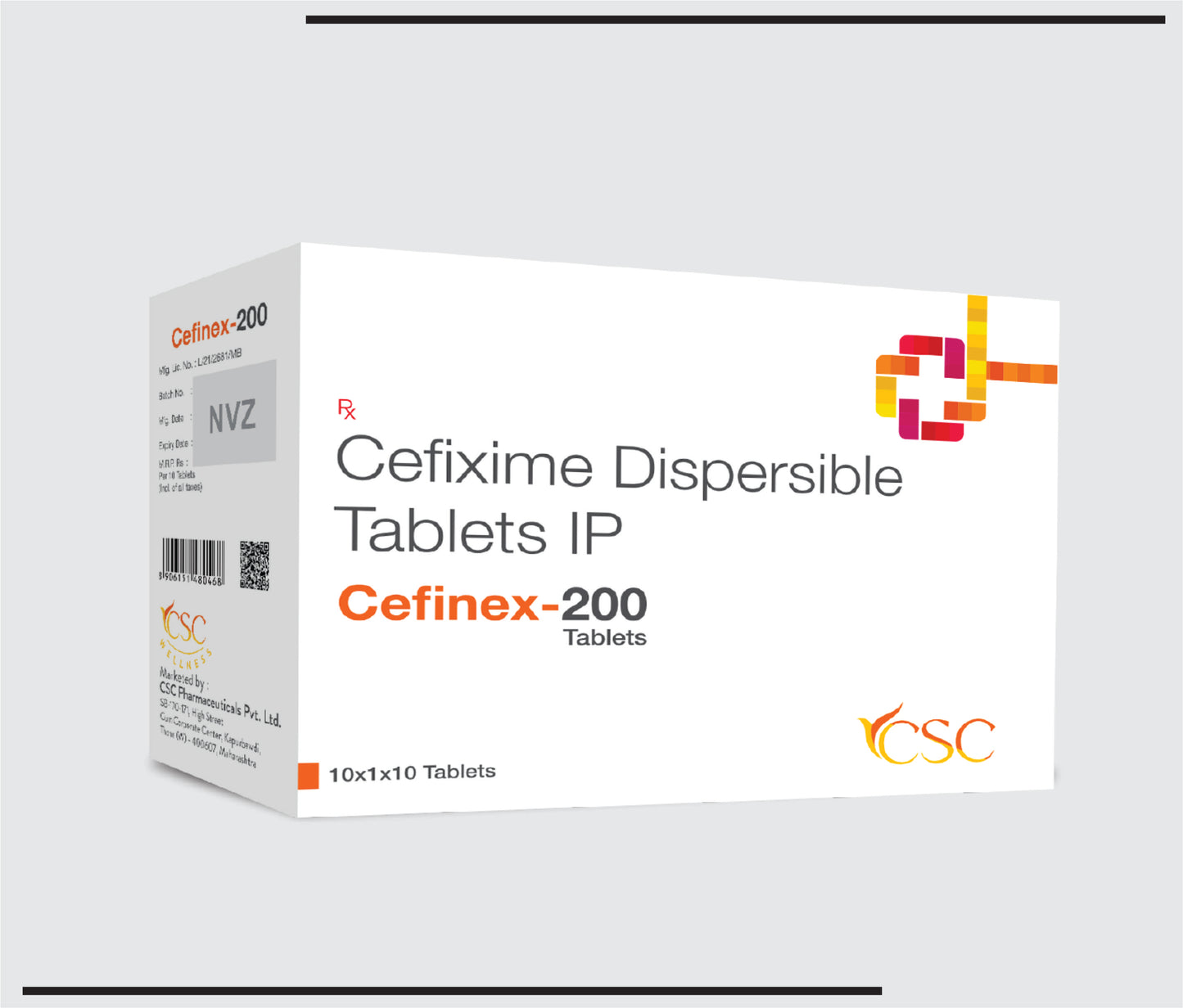 Cefinex 200 DT (10x1x10 )Cefixime 200 mg DT by CSC