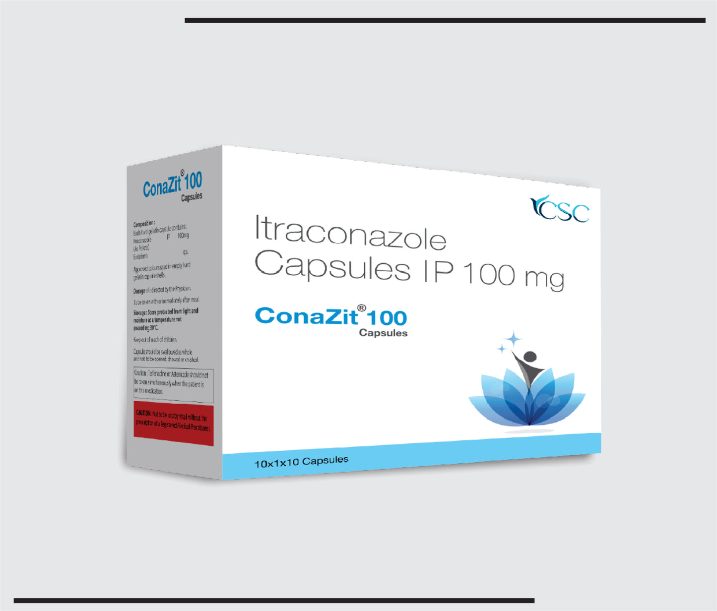 Conazit 100 (10x1x10 )Itraconazole IP 100 mg by CSC