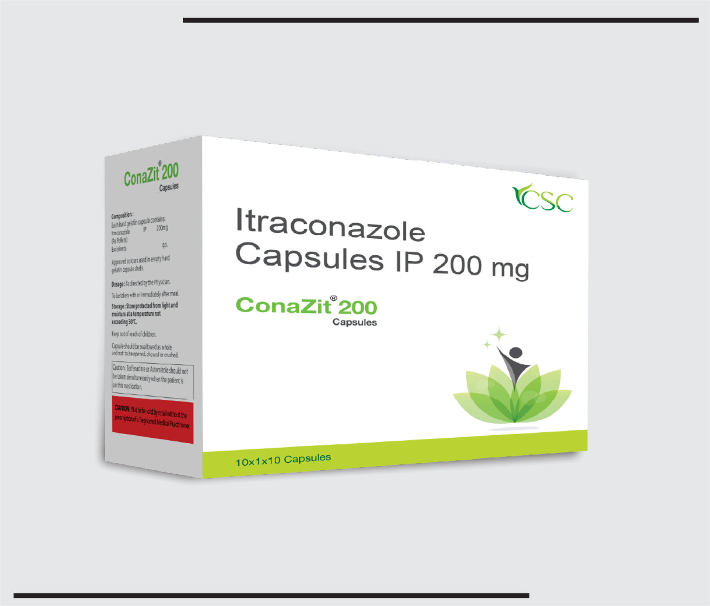 Conazit 200 (10x1x10 )Itraconazole IP 200 mg by CSC