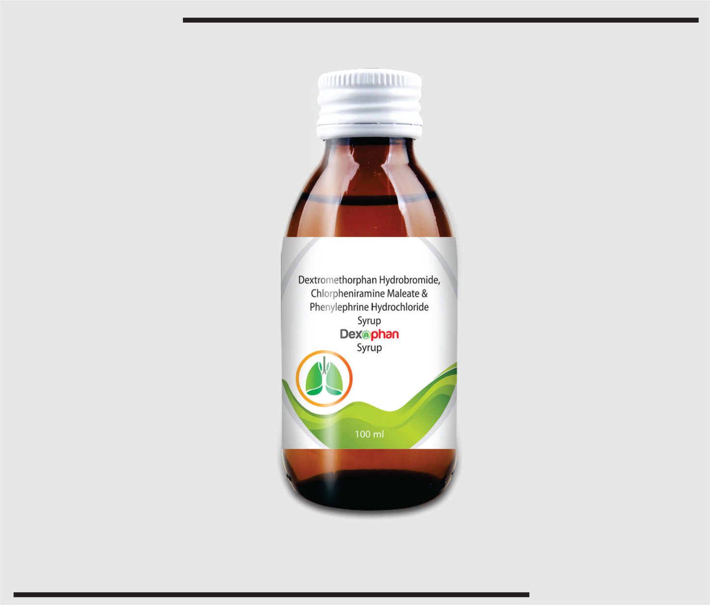 Dexophan (100ml )Dextromethorphan Hydrobromide + Chlorpheniramine maleate + phenylephrine Hydrochloride Syrup by CSC