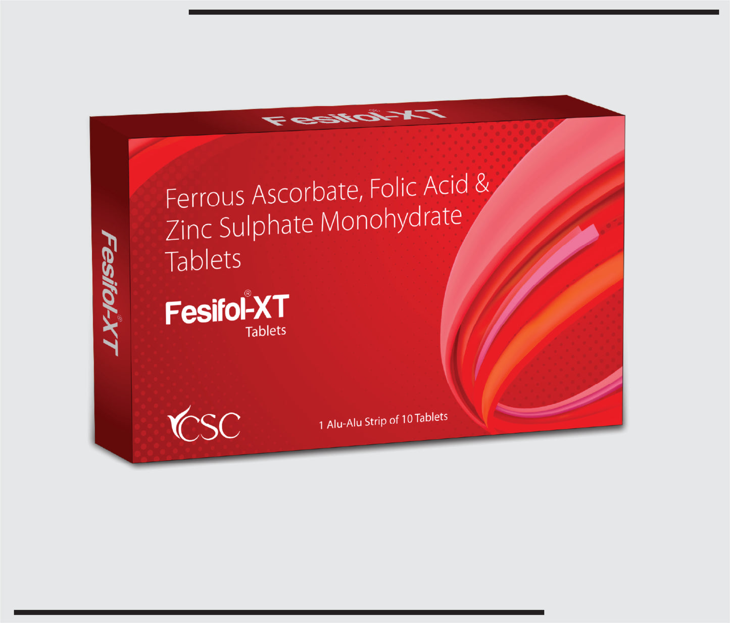 Fesifol XT (10x1x10 )Ferrous Ascorbate 100mg + Folic Acid 1.5mg by CSC