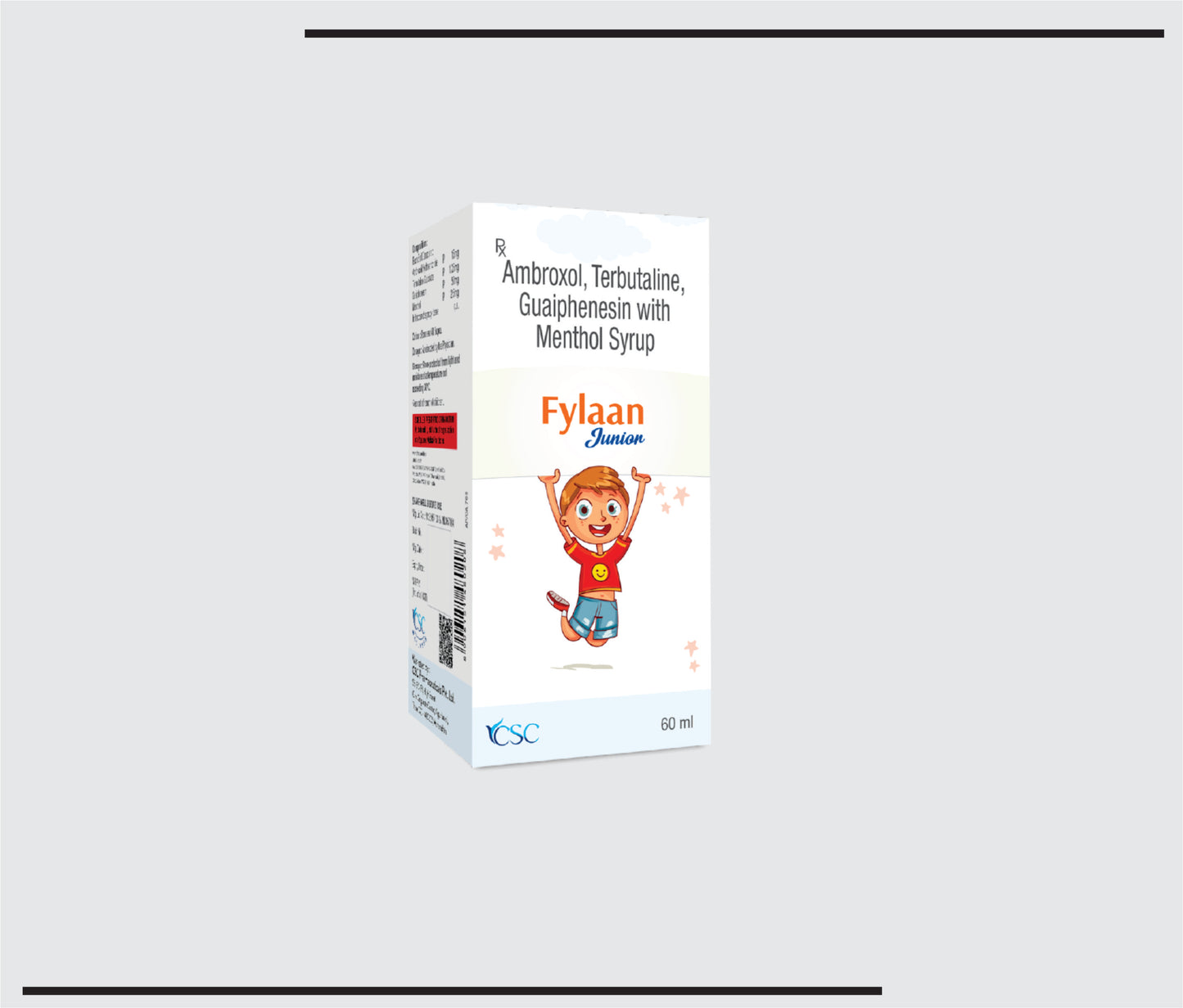 Fylaan Junior (60ml )Ambroxol + Guaphen. + Terbutaline Syrup by CSC