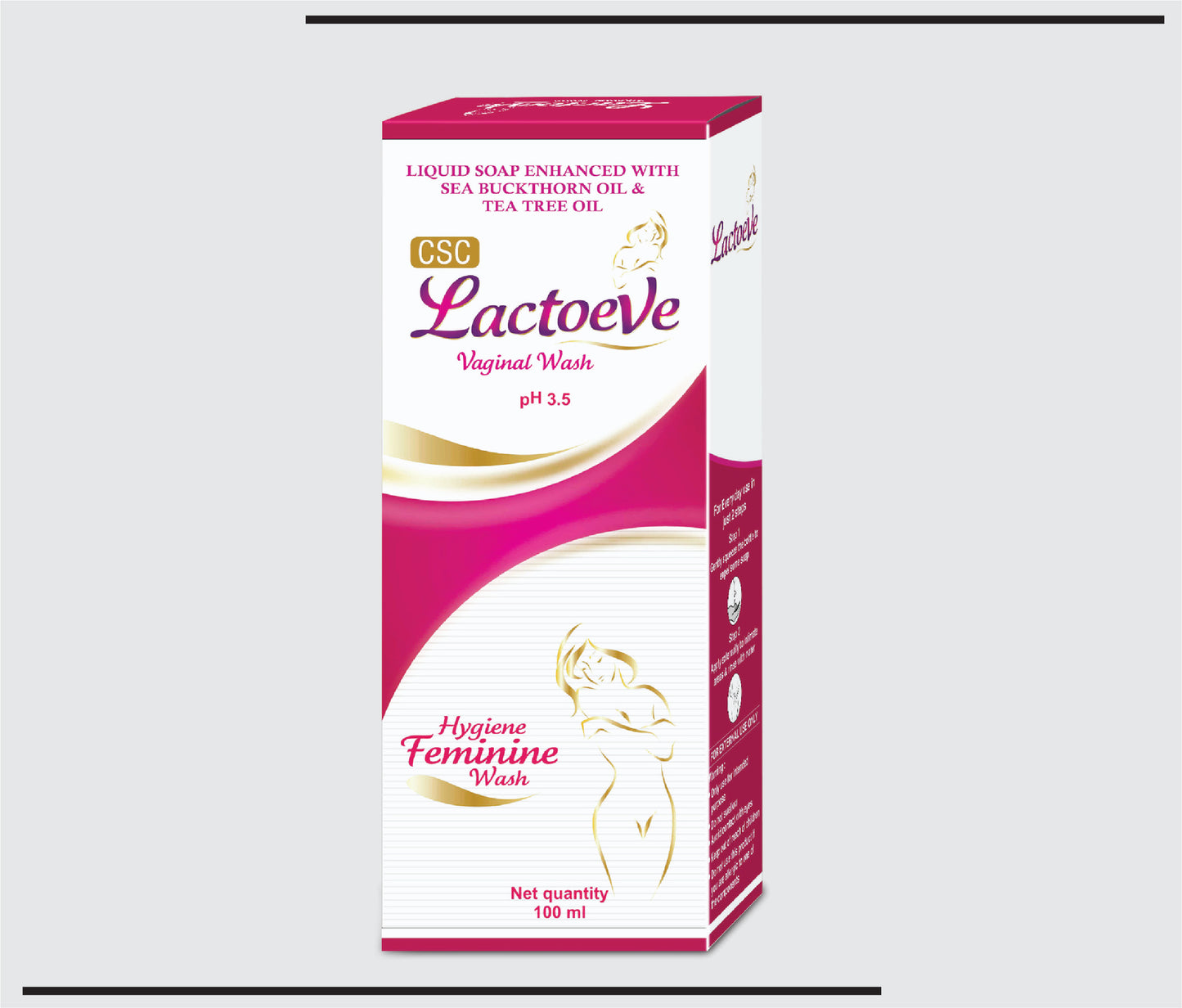 Lactoeve Wash (100ml )Lactoserum + Lactic acid + Sea buckthorn Oil Vaginal Wash by CSC