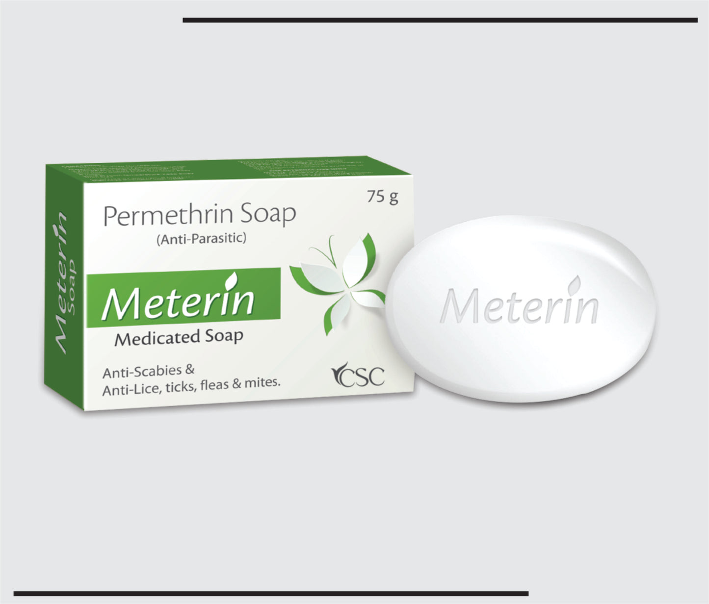 Meterin Soap (75g )Permethrin Soap 1% by CSC