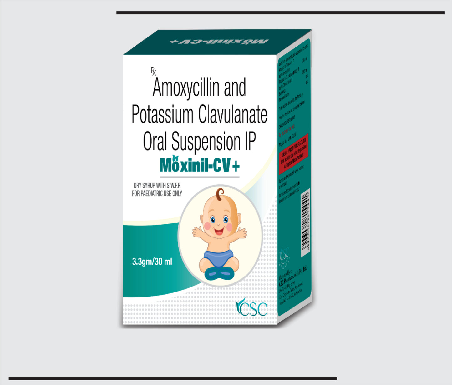 Moxinil CV + (30 ml )Amoxycillian 200 mg + Clavulanic acid 28.5 mg by CSC