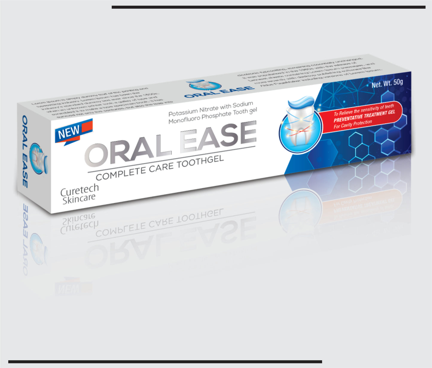 Oral Ease Toothgel (50g )Potassium Nitrate 5.0% w/w + Sodium Monofluorophosphate 0.75% by CSC