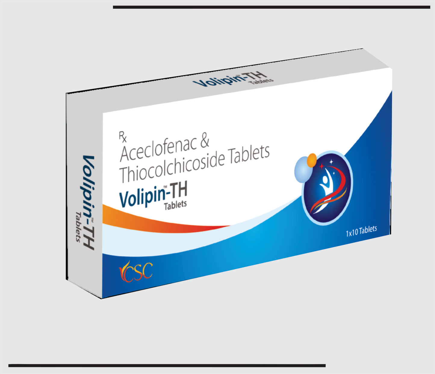 Volipin TH 4 (10x1x10 )Aceclofenac 100mg + Thiocolchicoside 4mg by CSC