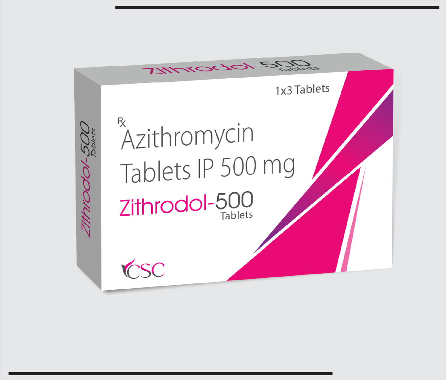 Zithrodol 500 (10x1x3 )Azithromycin 500 mg by CSC