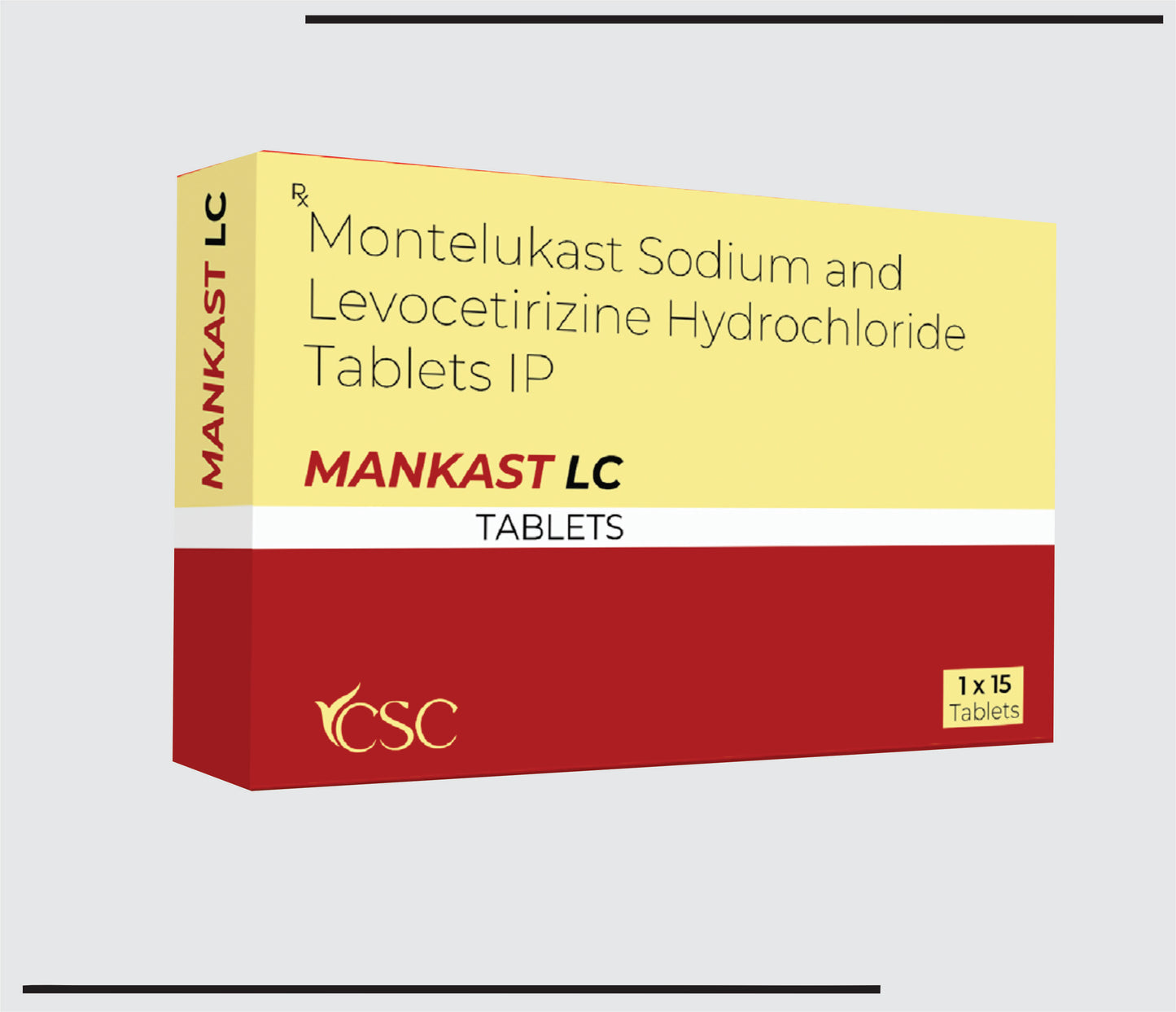Mankast LC (10x1x15 )Levocetirizine 5mg + Montelukast 10mg by CSC