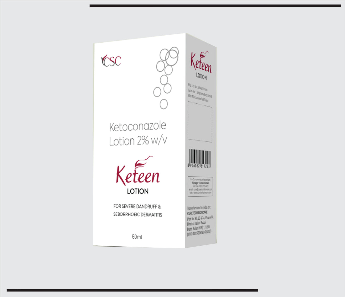 Keteen Lotion (50ml )Ketoconazole 2% Lotion by CSC
