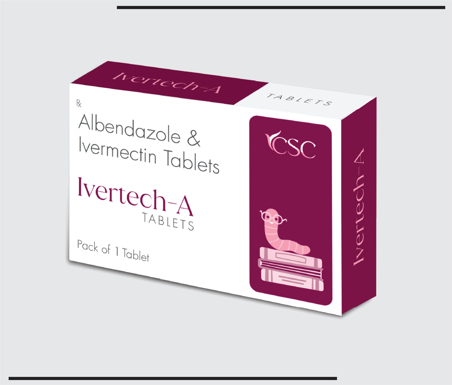 Ivertech A (30X1X1 )Albendazole 400mg + Ivermectin 12mg by CSC