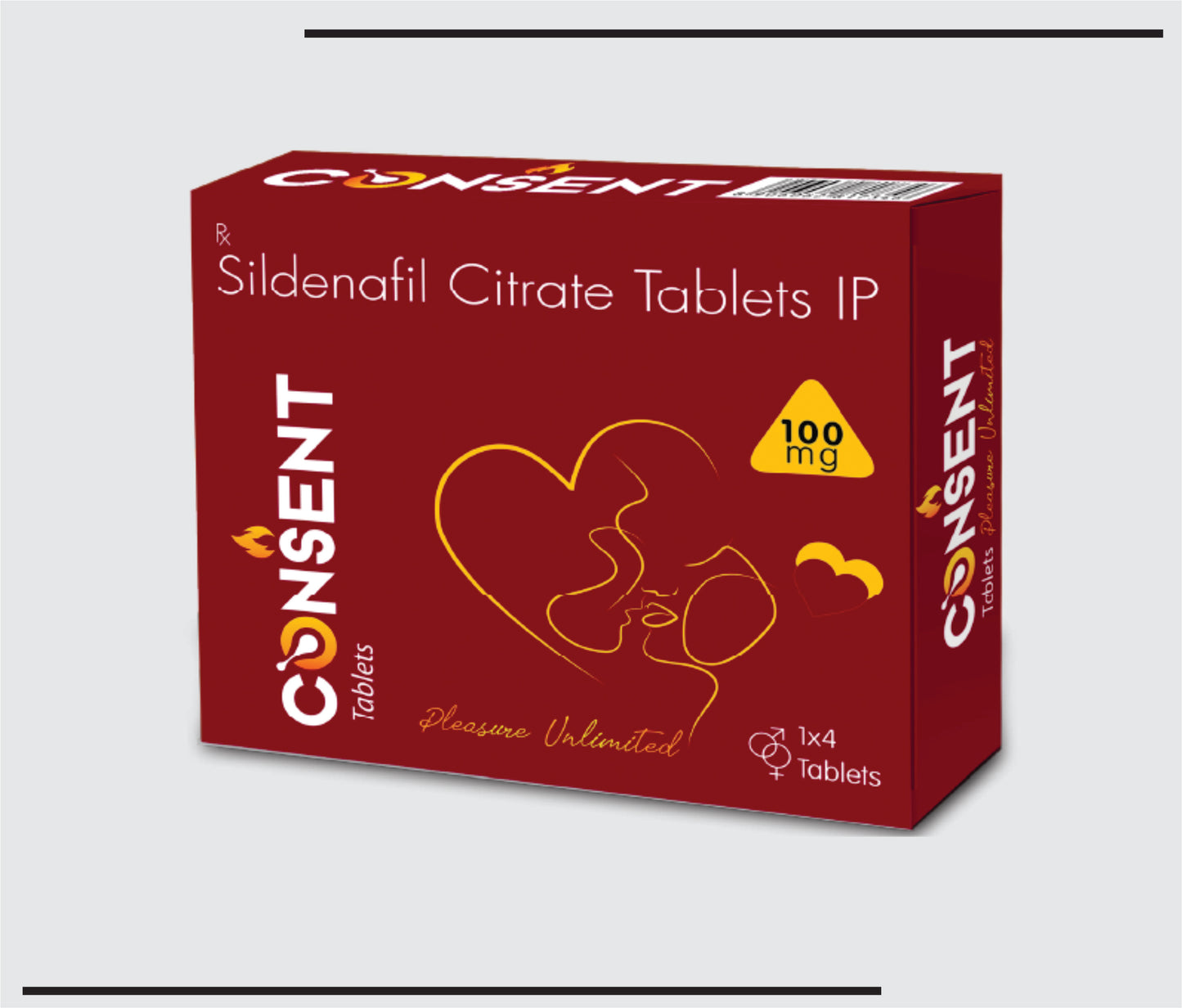 Consent 100 (30x1x4 )Sildenafil Citrate 100mg by CSC