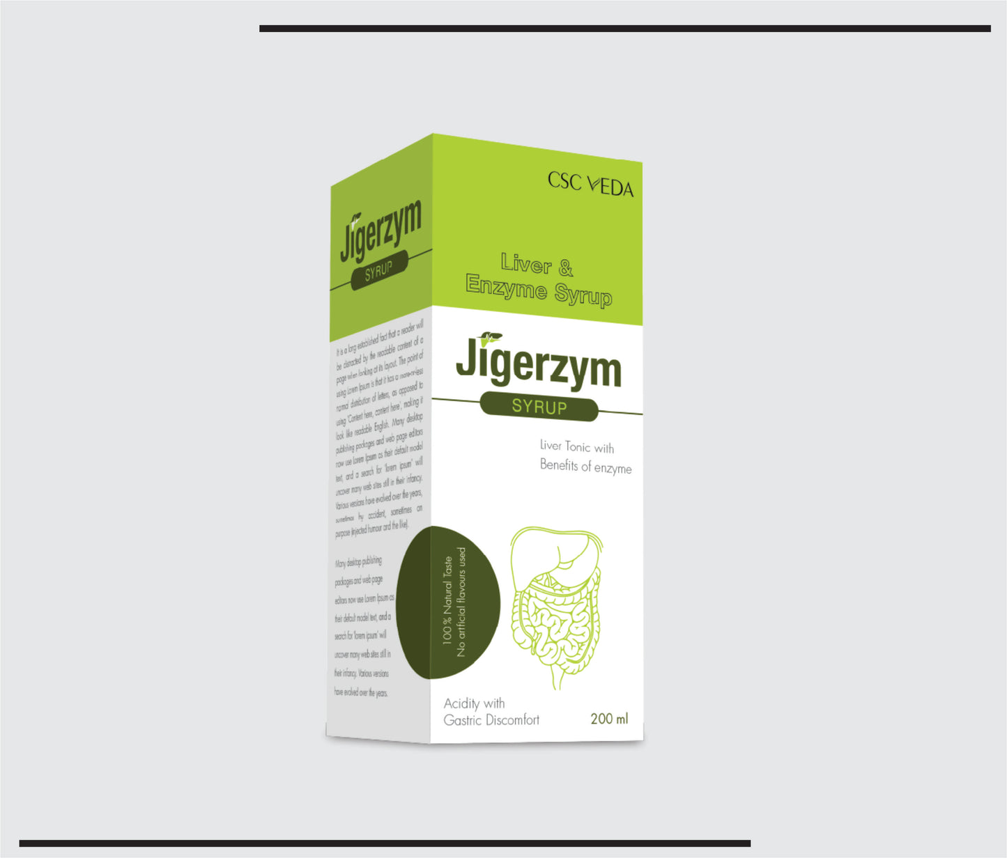Jigerzym Syrup (200ml )Ayurvedic Liver Enztme Syrup by CSC