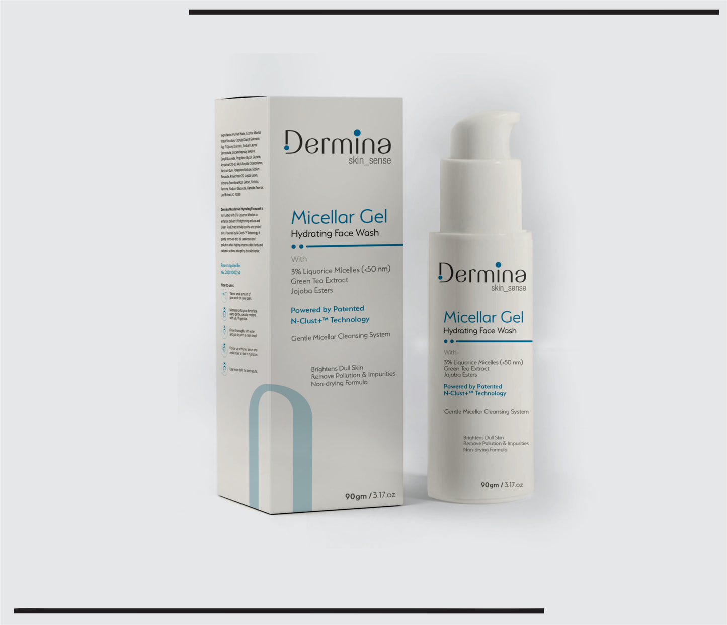 Micellar Gel Hydrating Facewash New (90 ml )3% Liquorice Micelles,Green Tea Extract ,Jojoba Esters by CSC