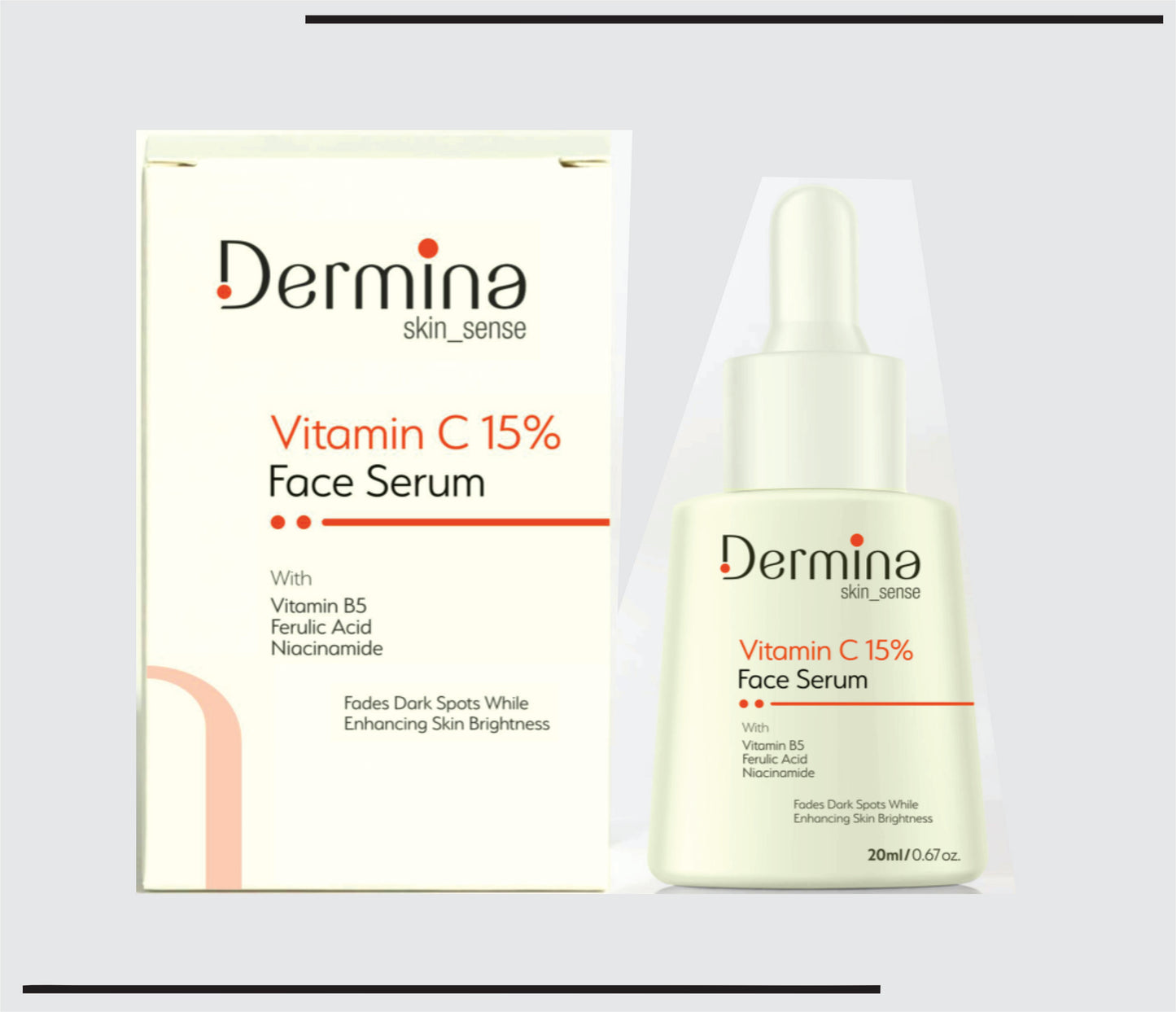 Vitamin C 15% Face Serum New (20ml )Vitamin B5,Ferulic Acid & Niacinamide by CSC