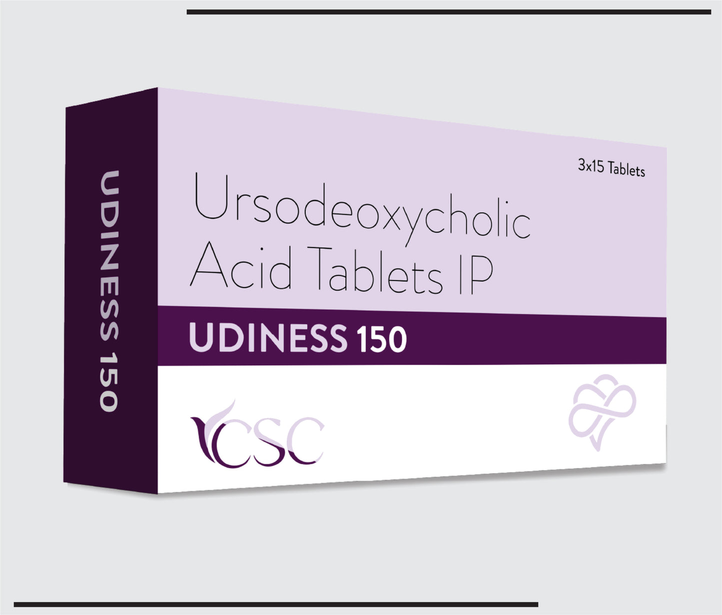 Udiness-150 (5x3x15 )Ursodeoxycholic acid 150mg by CSC