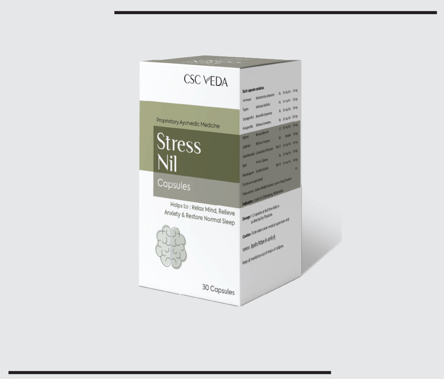 Stress Nil Capsules (1x30 )Relieves Stress & Anxiety by CSC