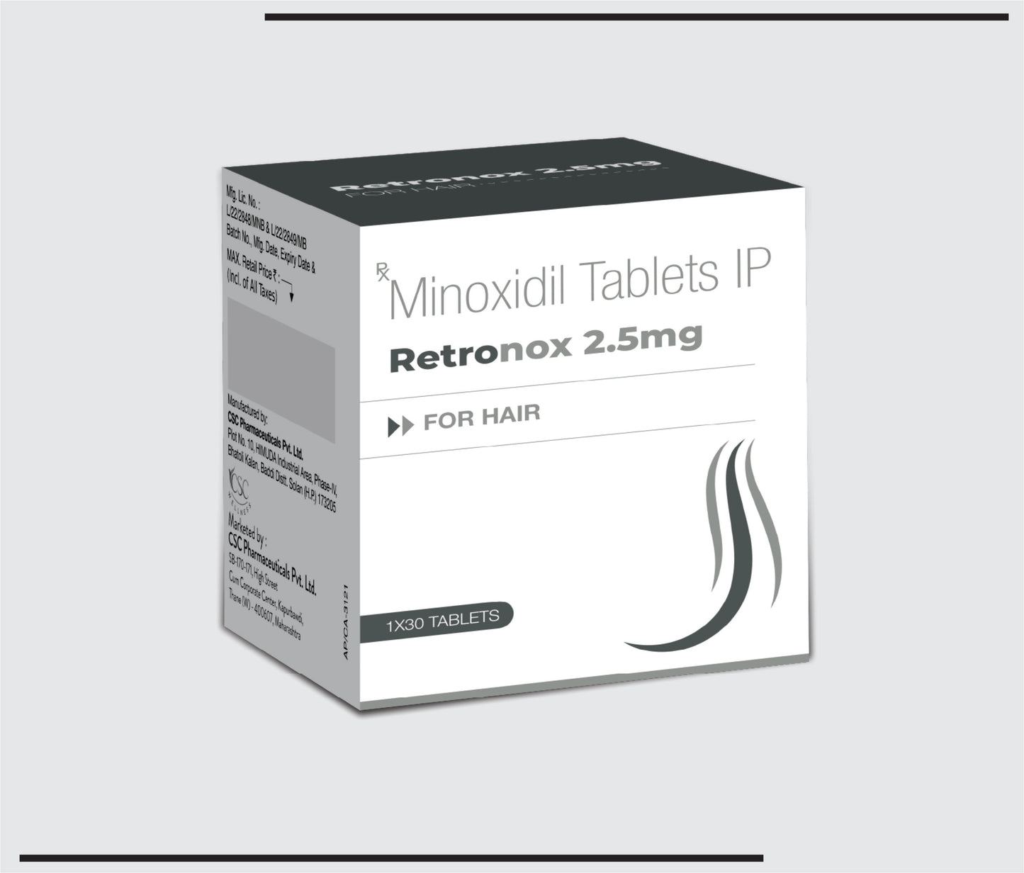 Retronox 2.5 mg (1x30 )Minoxidil 2.5 mg tablet by CSC