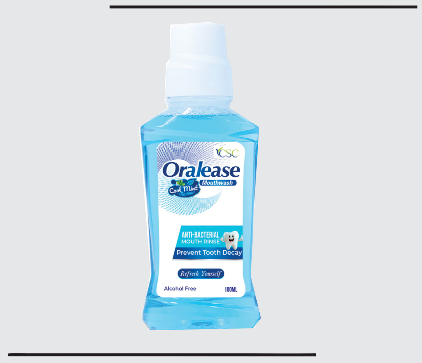 Oral Ease Mouthwash (100 ml )Chalorhexadine Gluconate, Zinc Chloride, Sodium Fluoride Mouth Wash by CSC
