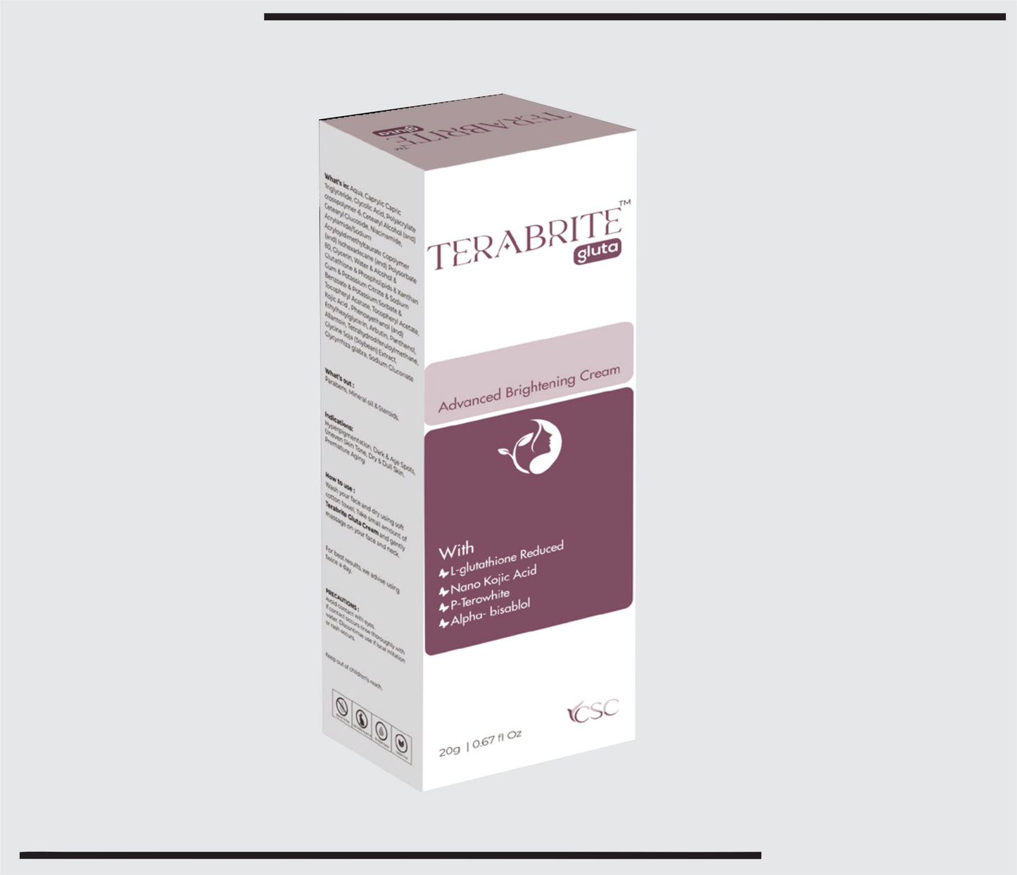 Terabrite Gluta (20 gm )Advanced Brightening Cream by CSC