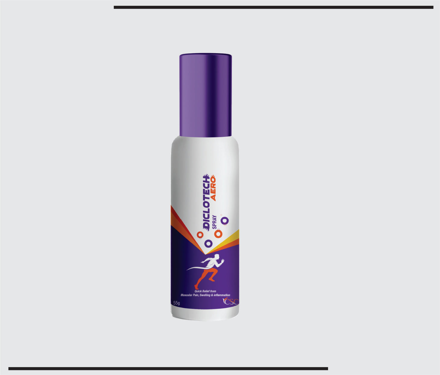 Diclotech Aero Spray (55ml )Diclofenac Sodium 1.0 % + Linseed Oil 3.0 % + Methyl Salicylate 10 % + Menthol 5.0 % by CSC