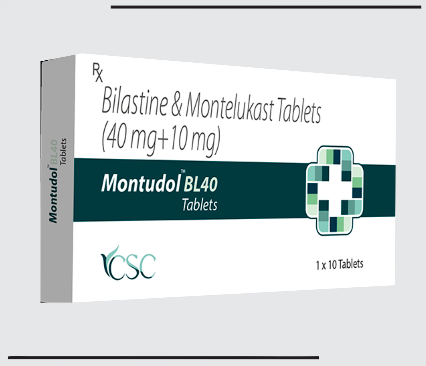 Montudol BL 40 (10x1x10 )Bilastine 40mg + Montelukast Sodium 10mg Tablets by CSC