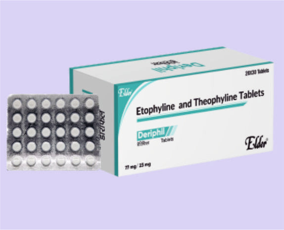 DERIPHIL TABS (77/23 MG) 30'S ( Etophyline 77m,Theophyline 23mg ) by Elder