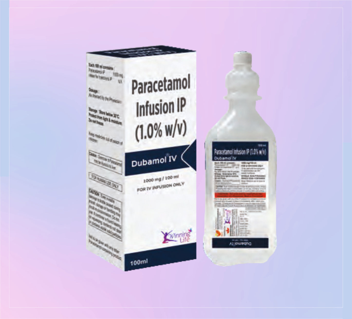 Dubamol Iv 100 ml Paracetamol 1000 Mg by Akumentis