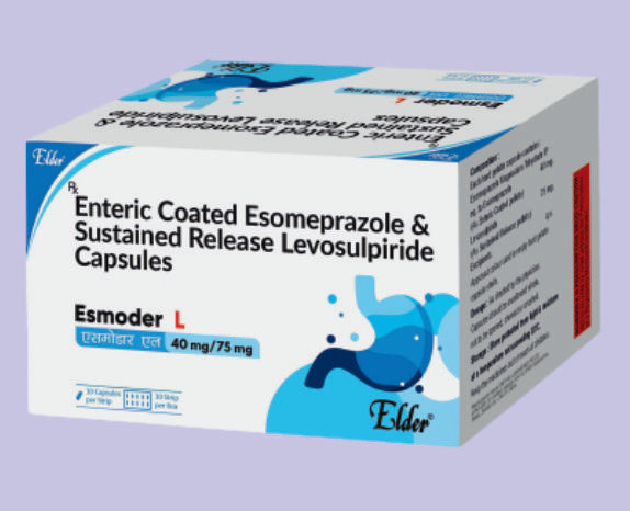 ESMODER L CAPS (40/75) 10'S ( Esmoperaozole 40mg,Levosulpride 75mg SR ) by Elder