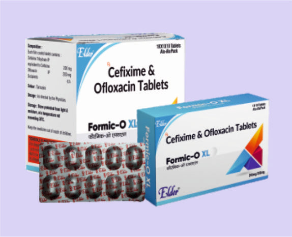 FORMIC O XL TABS (200/100MG) 10'S ( Cefixime 200mg, Ofloxacin 100mg ) Elder tarafından