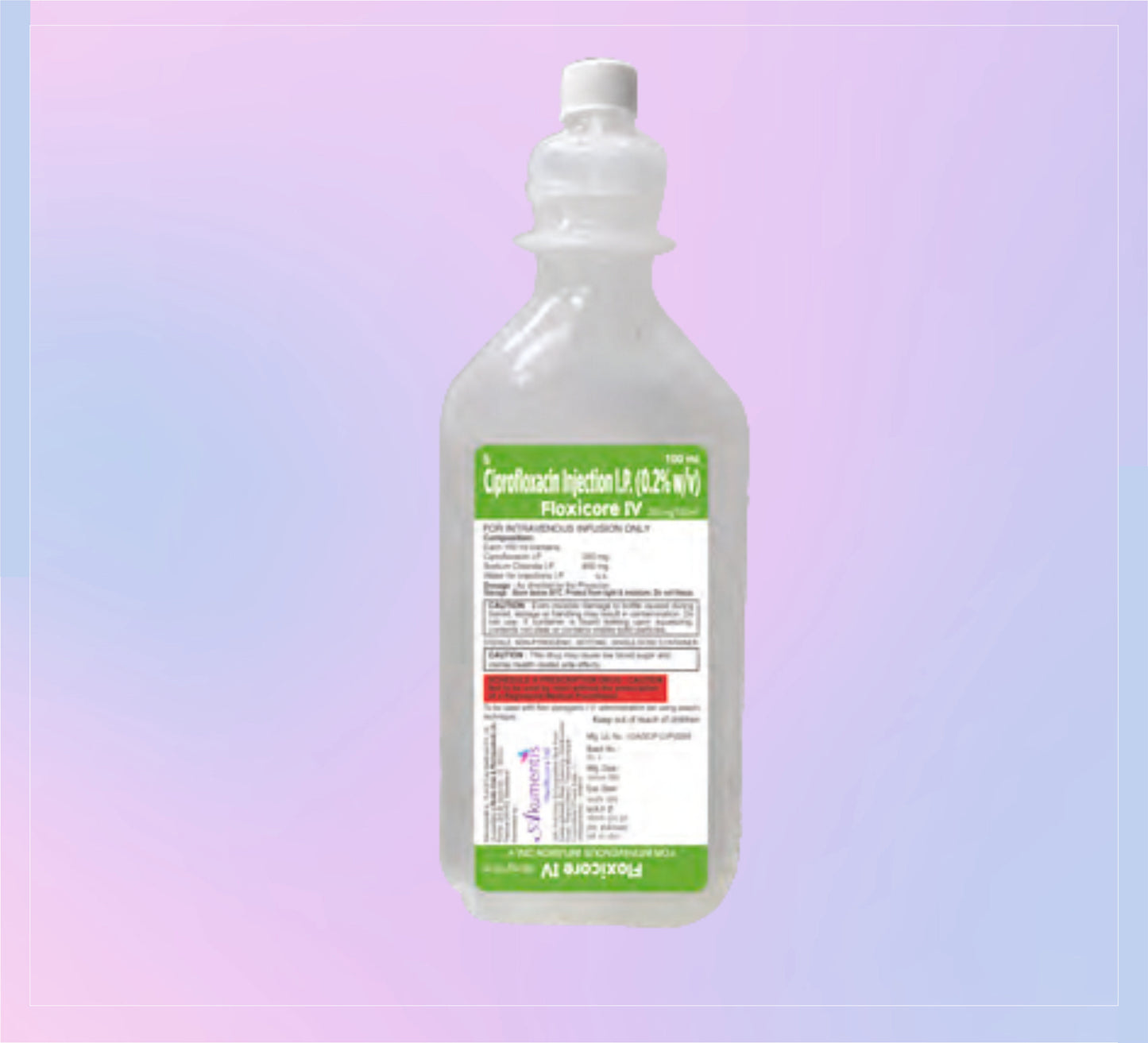Floxicore Iv 100Ml 100 ml سيبروفلوكساسين 200 مجم + كلوريد الصوديوم 900 مجم من Akumentis