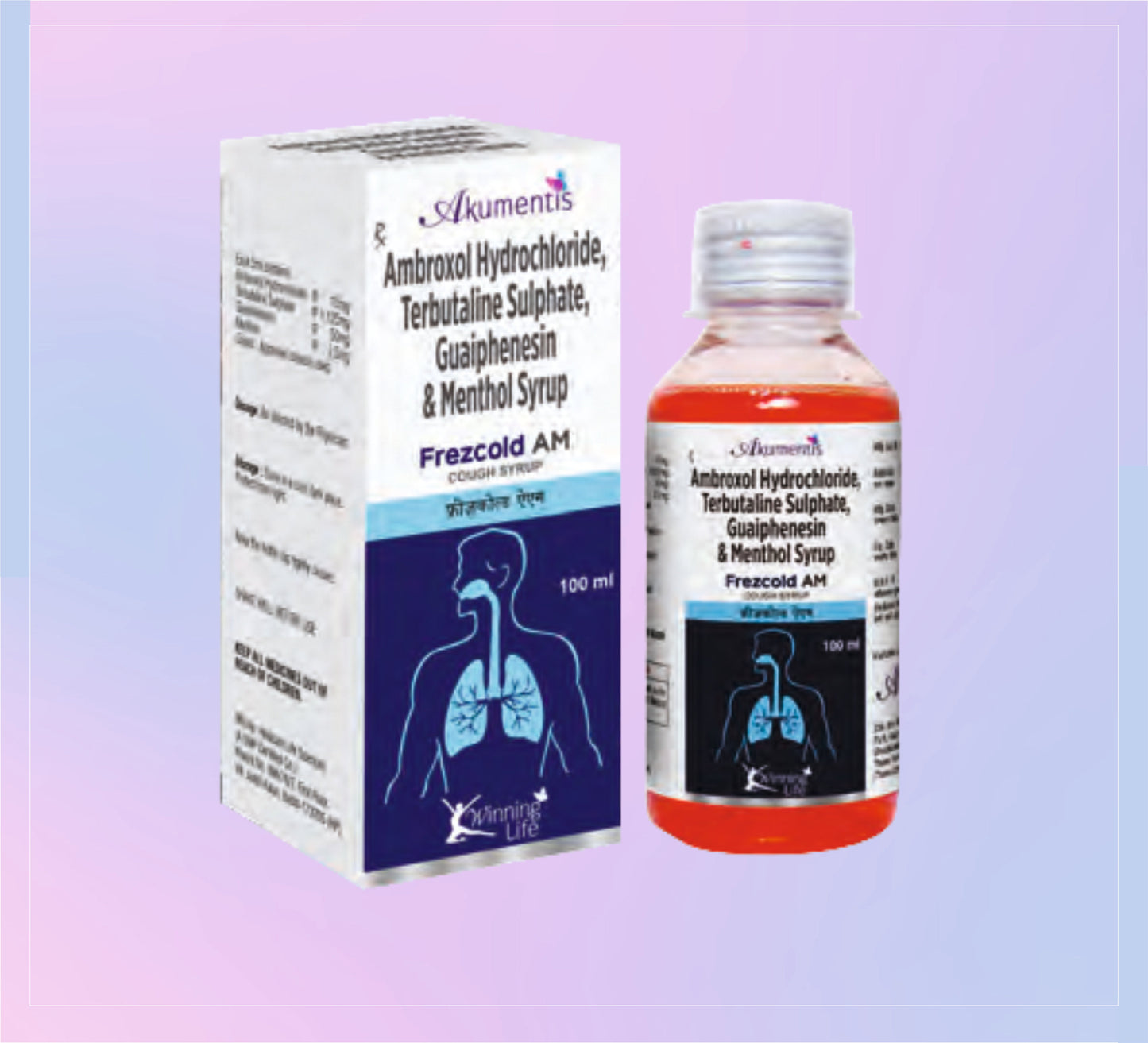 Frezcold-Am Syrup 100 Ml 1x100ML Ambroxol 15 Mg + Terbutaline 1.25 Mg + Guaifenesin 50 Mg + Menthol 2.5 Mg by Akumentis