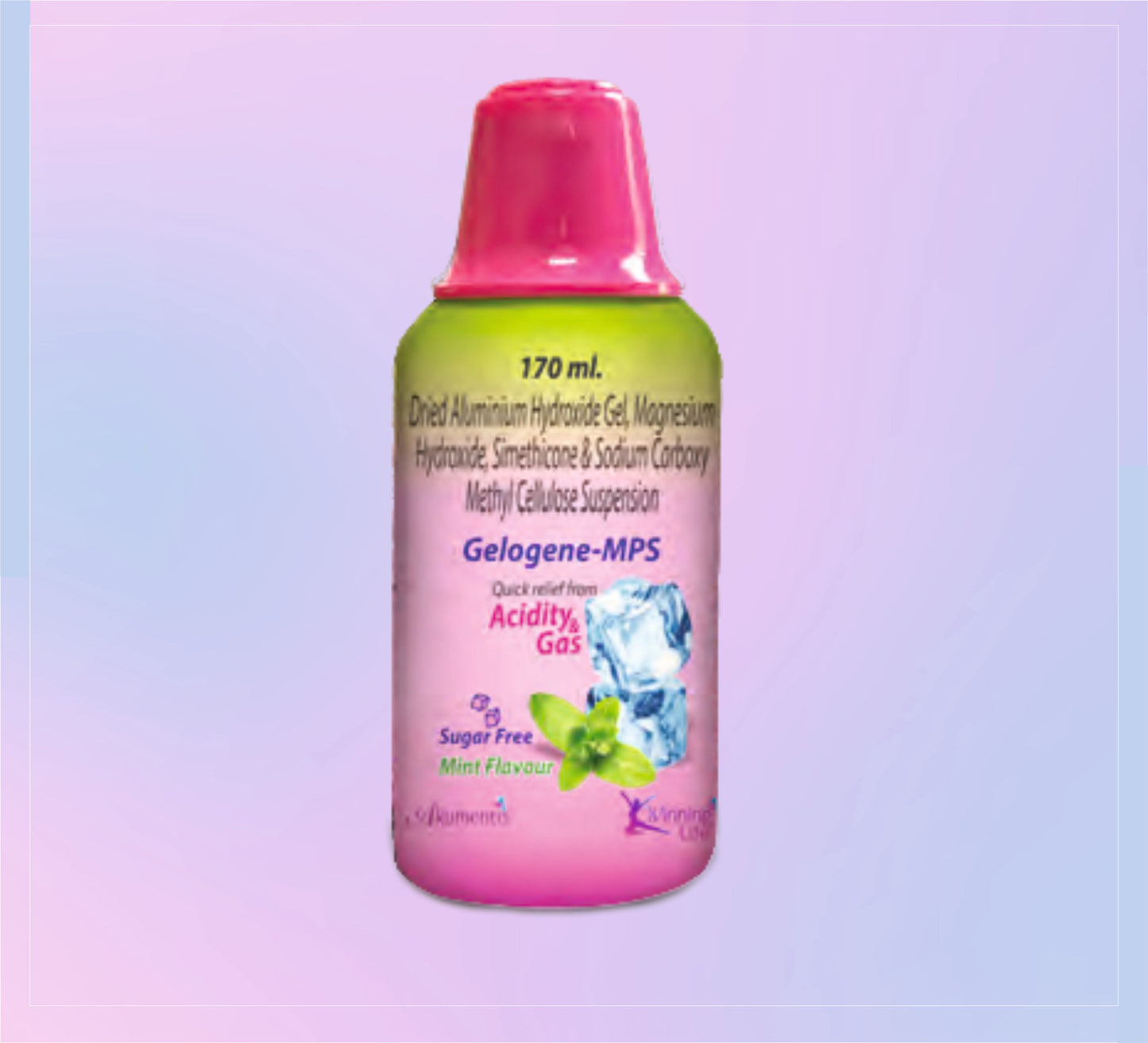 Gelogene-Mps Suspension 170Ml 1X170ML Aluminium Hydroxide 250 Mg + Magnesium Hydroxide 250 Mg + Simethicone 50 Mg + Sodium Carboxymethyl Cellulose 5 Mg by Akumentis
